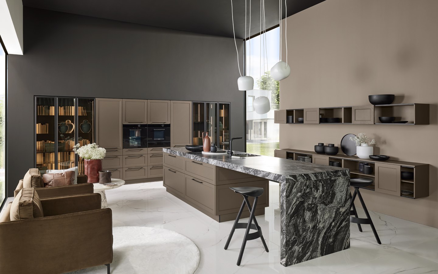 Lugano Lack: Cucina dai frontali autentici con struttura in legno