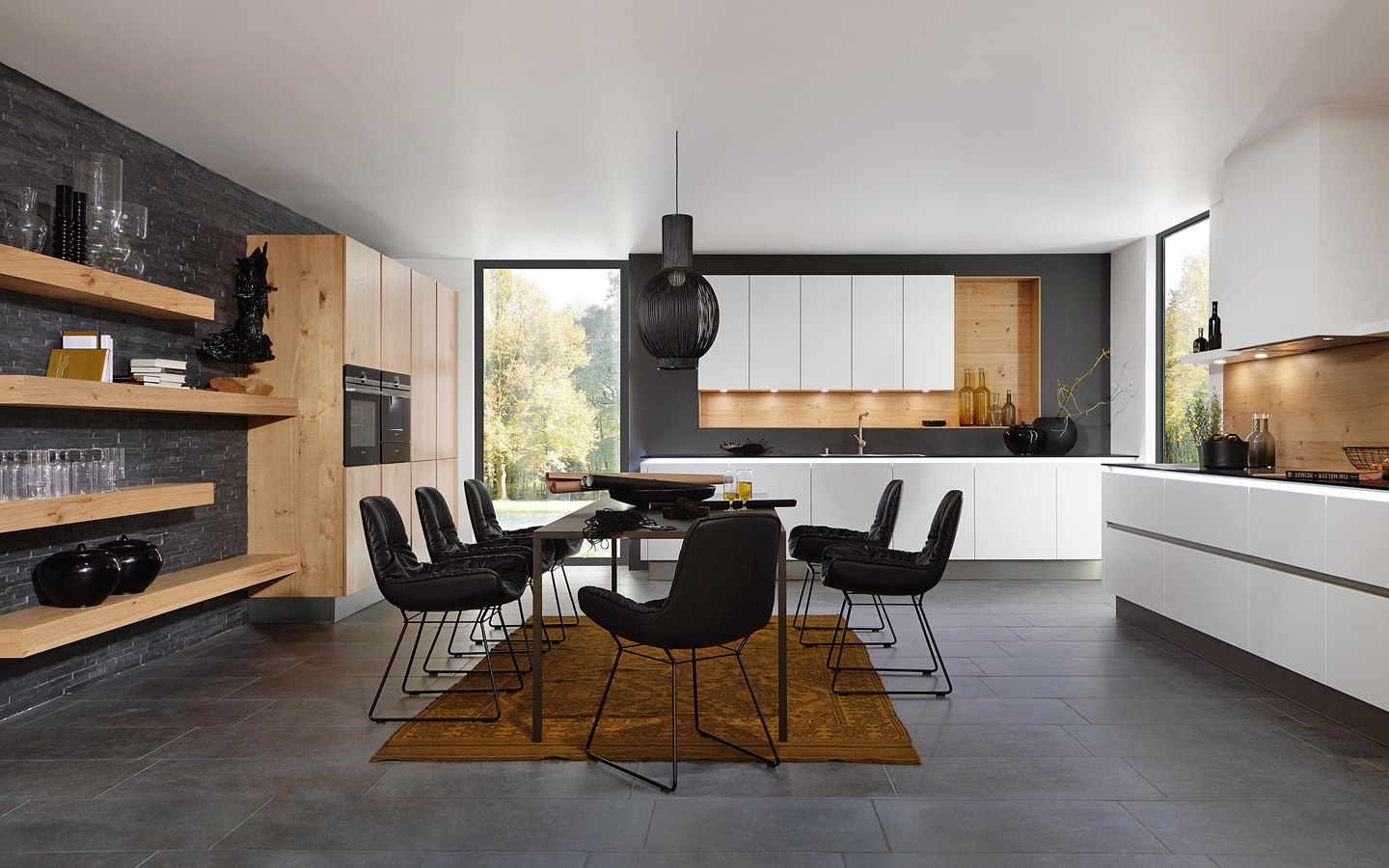 Soft Lack Weiss Legno Eiche Champagner